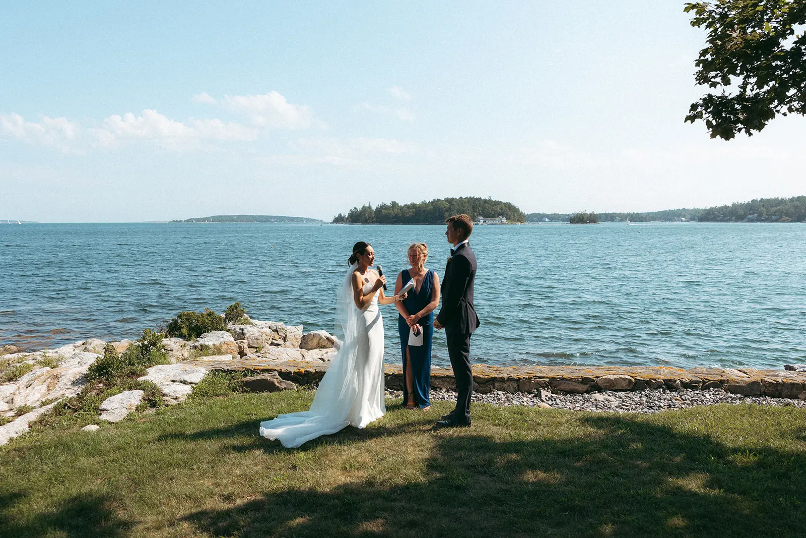 Microwedding Private Estate, Backyard Maine Wedding, Intimate Wedding Ceremony, Coastal Maine Private Wedding Estate